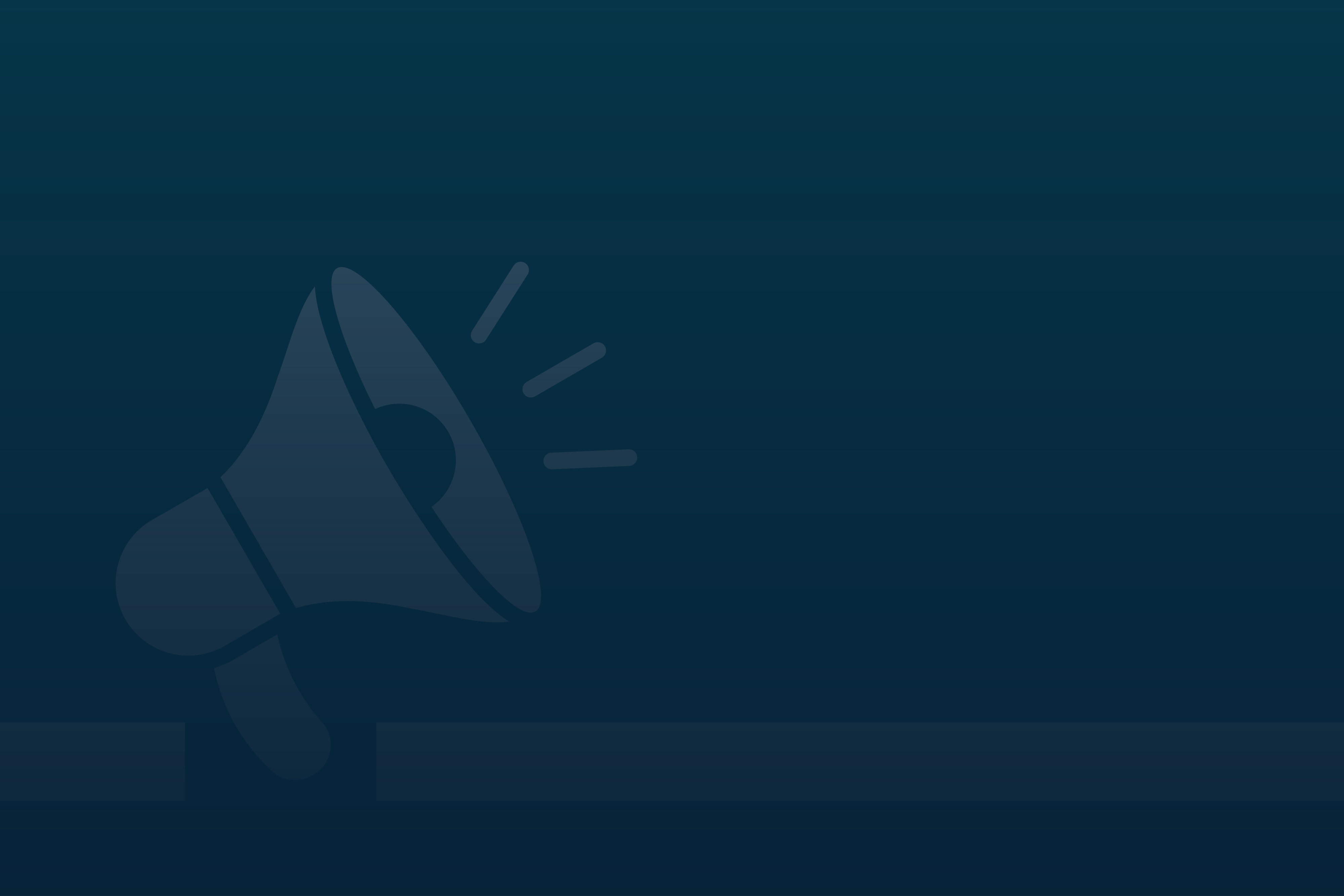 Megaphone icon on a dark blue background.