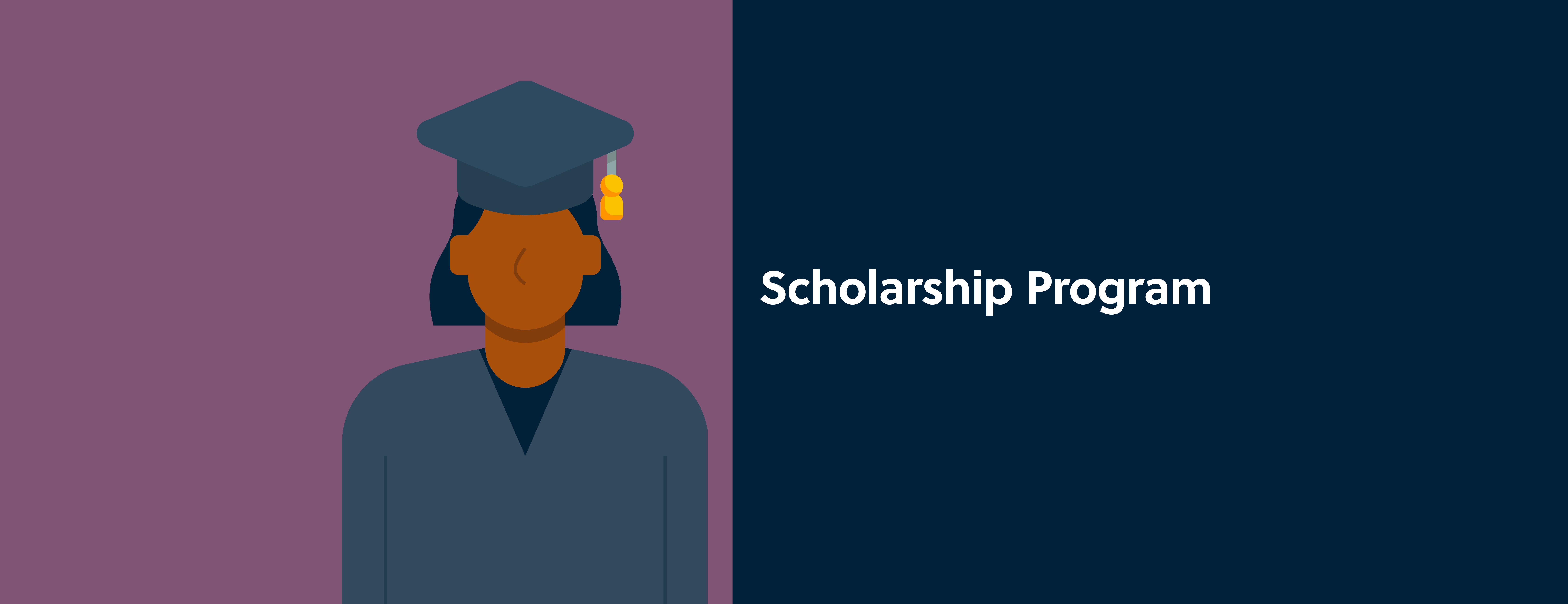SCAG Scholarship Program hero banner with graduate illustration.