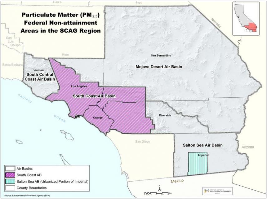 Particulate Matter2.5 (PM2.5) Federal Non-Attainment Area