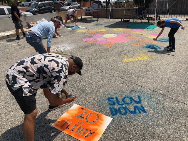 Rose Park Neighborhood Association Chalk Art Street Activation