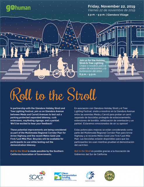Roll to the Stroll Event Flyer