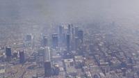 Smog over the LA city skyline