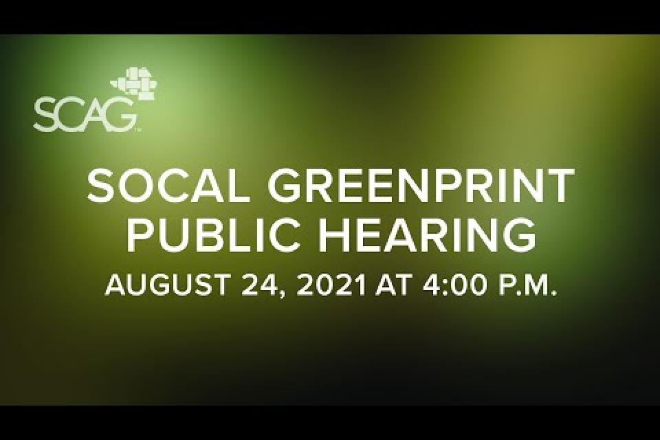 SoCal Greenprint Public Hearing Recording