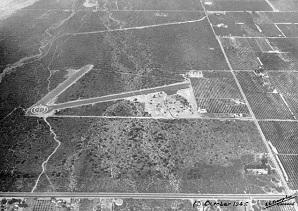An image of the Cable Airport airport c. 1945.