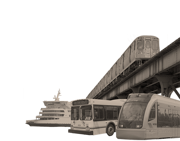 rendering of different types of transportation