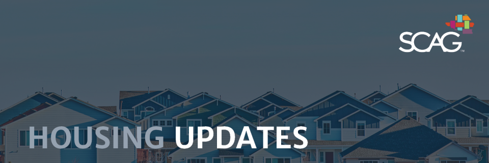 SCAG Housing Updates Newsletter Banner 