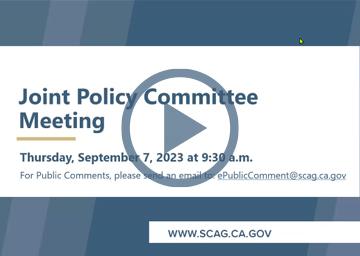 Joint Meeting Video of the Policy Committees September 7, 2023