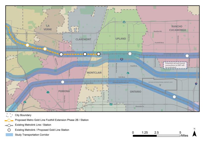 2016 LASBD intercounty Rail Study Map